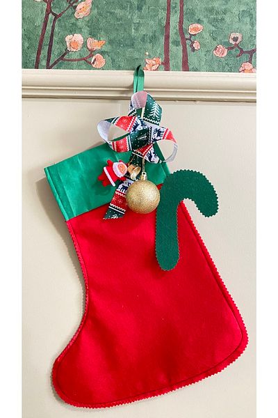 White Alamode Christmas Red Colored Stocking Ornament