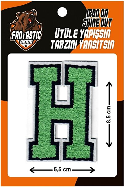 FANTASTIC ARMA قطيفة منسوجة بالكي، كلية، لكمة، حرف، أخضر، نموذج شعار H