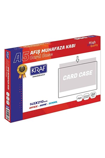 KRAF A5 (145x210mm) Afiş Muhafaza Kabı 20'li Paket