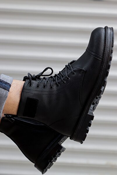 Vojo Ανδρικές μπότες με φερμουάρ C6 Άνετη ζεστή επένδυση με αντιολισθητική σόλα