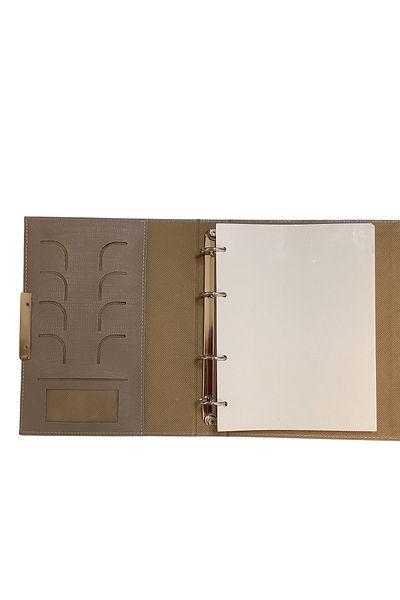 BON CARNET Acar Zara Thermo Leather with Metal Accessories 18,5*23 cm 240 Σελίδες Undated Planner Organizer Μπεζ