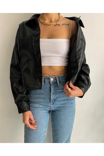 Ekim Store Шкіряна куртка на шнурівці