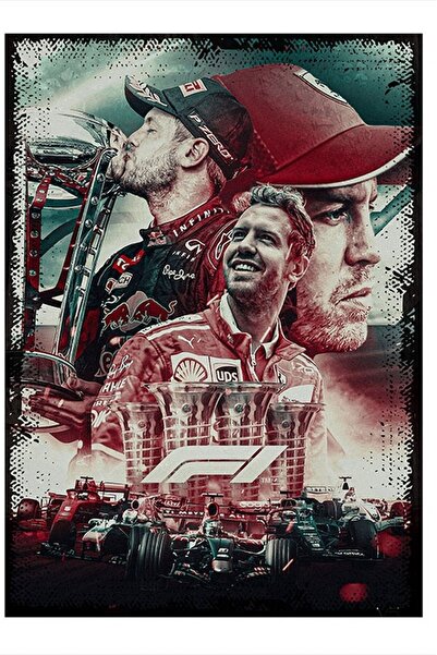 ekart Sebastian Vettel Formula 1 Art Mdf Poster 15cmx 22cm