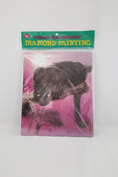 DIY 5d Elmas Taş Işleme Kiti Tablo 21x25 cm Puma Desen
