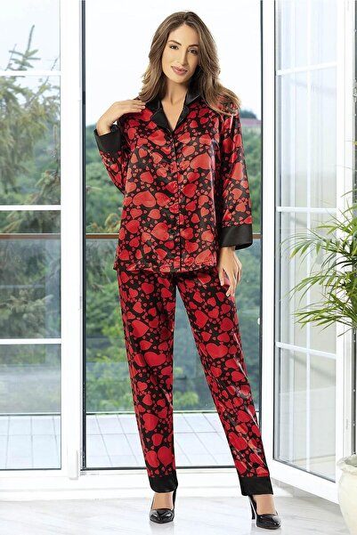 FAAL Піжама з серцевим візерунком з сатину 4604