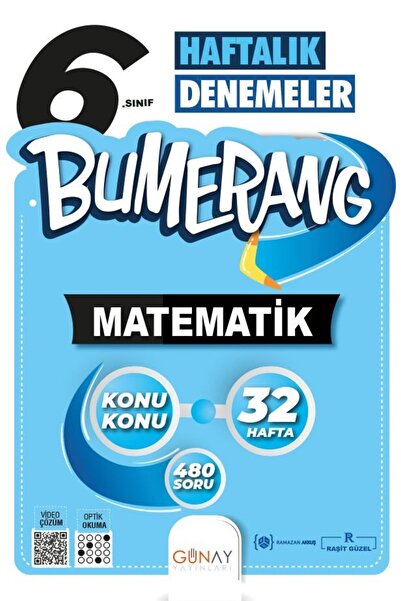 Kollektif Günay 6.sınıf Bumerang 32 Haftalık Matematik Denemesi