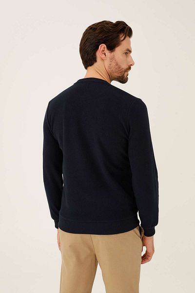 İgs Ανδρικό πλεκτό Navy Blue Standard Crew Neck