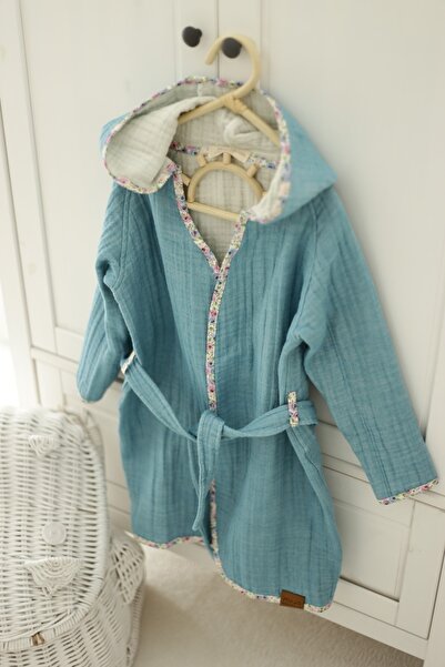 Mujo Baby&Kids Organic Special Woven 4 Layer Muslin Bathrobe