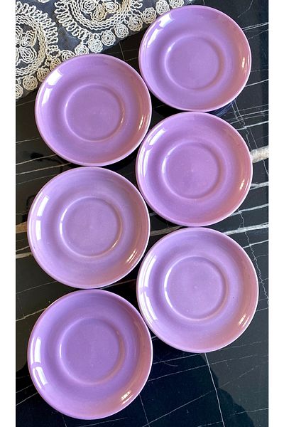 Yiğit Seramik Züccaciye Lilac Tea Plate of 6
