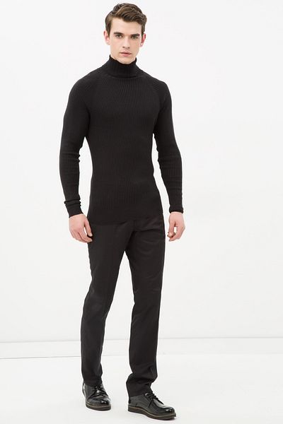 Koton Men's Black Trousers 6KAM49720KW