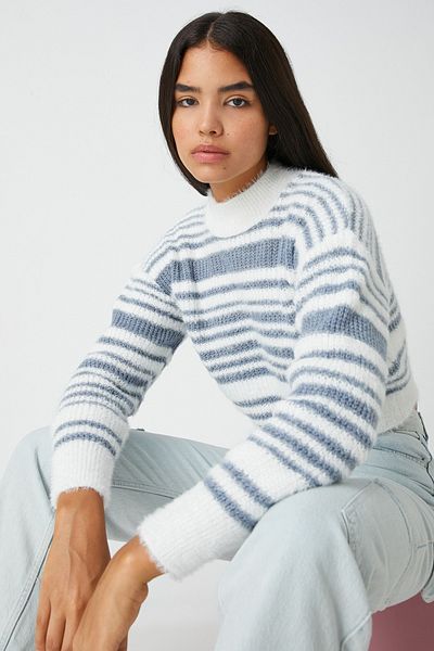 Koton Pullover - Blau - Relaxed Fit