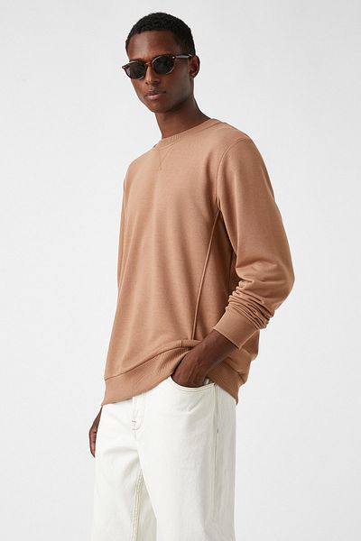 Koton Men's Camel Hair Sweatshirt 3WAM70197MK