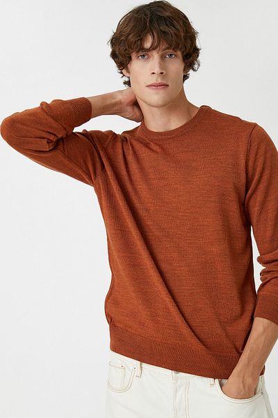 Koton Melted Knitwear Sweater Crew Neck