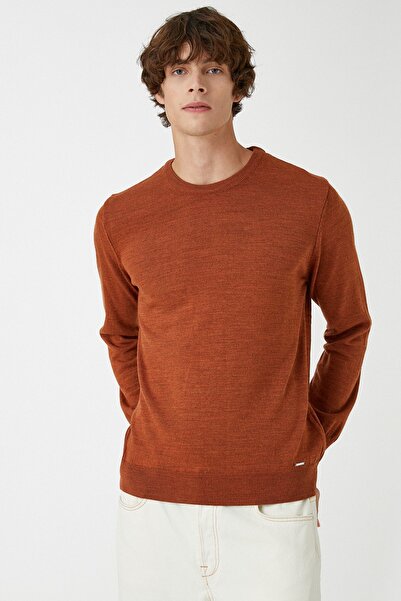 Koton Λιωμένο Πλεκτό Πουλόβερ Crew Neck