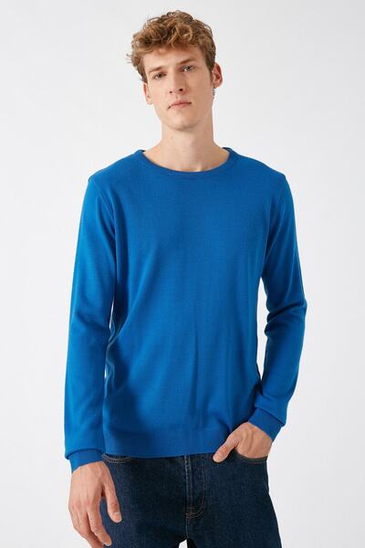 Koton Férfi sötétkék pulóver 1KAM92005LT