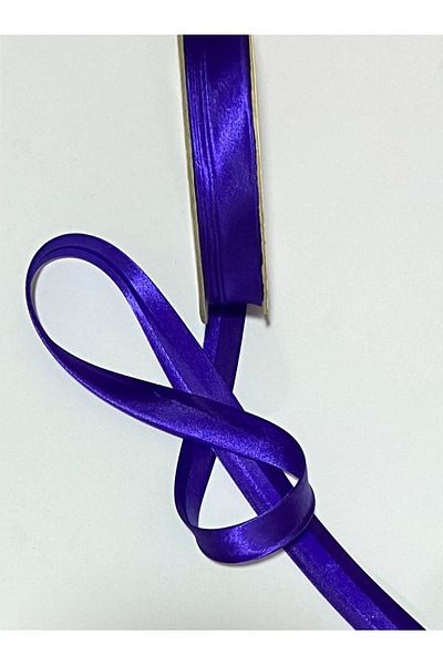 Nazarone Satin Piping (Ribbon) Purple Blue. 2cm. 19 Meters.