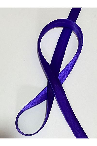 Nazarone Satin Piping (Ribbon) Purple Blue. 2cm. 19 Meters.