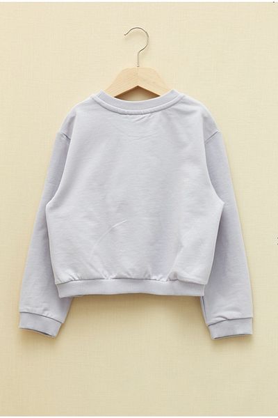 LC Waikiki Crew Neck Minnie Mickey Mouse Printed Organic Cotton Girl's Sweatshirt