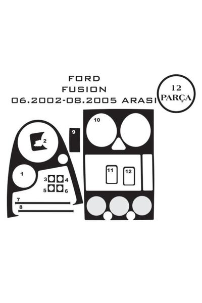 Carat Fusion 02-06 12 قطعة وحدة تحكم بلمسة نهائية من خشب الماهوجني اللون-أسود