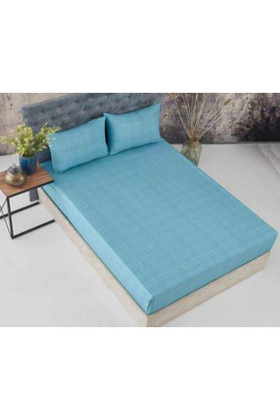 miss linda home collection طقم ملاءات مطاطية مزدوجة 100% قطن (160 × 200 +30)