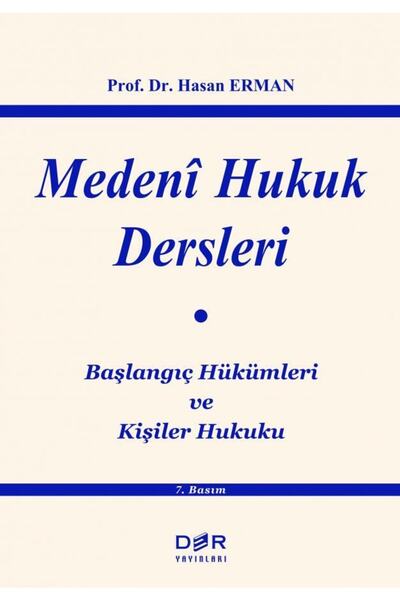 Der Yayınları Medeni Hukuk Dersleri / Hasan Erman