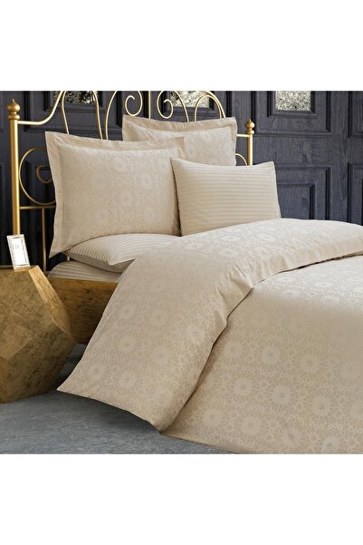 Finezza Set de lenjerie de pat dublu din țesătură jacquard din bambus Jardin,...