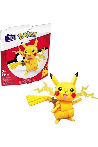 LEGO Pokémon Mega Construx - Assorted Figures and Ideal Building Toy for Ages 6+ - Pikachu