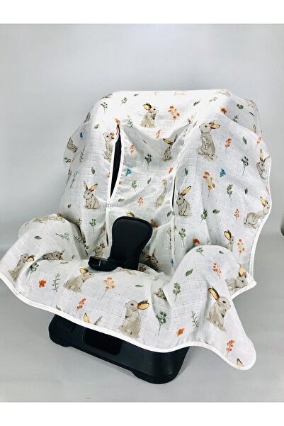 JUNİPERUS Bebek Müslin Oto Koltuk Puset Kılıfı Lastikli