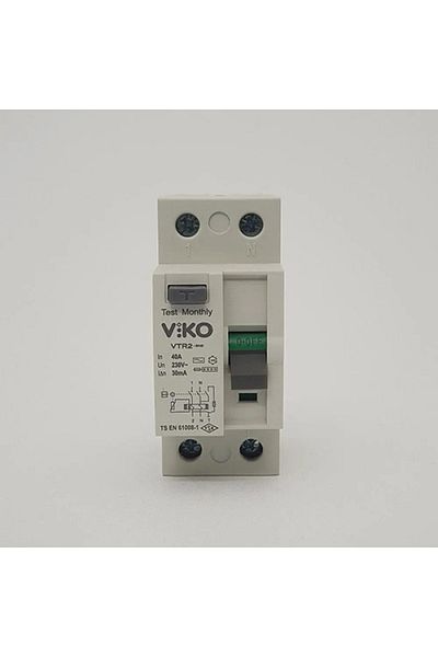 VİKO Monophase Residual Current Relay 2X40 a 30Ma