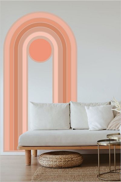 Grafikup Autocolant de perete curcubeu cu arc boem