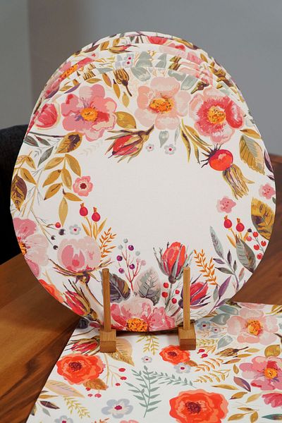 Viemso Pomegranate Flower Patterned Special Design 6-Piece Plate Set