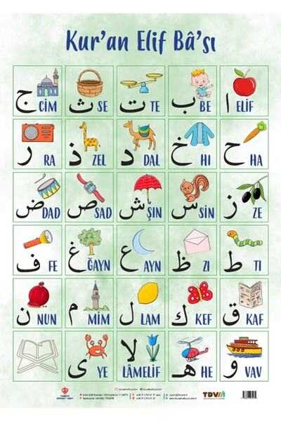 Türkiye Diyanet Vakfı Yayınları Kuran Elif Bası Poster 50x70