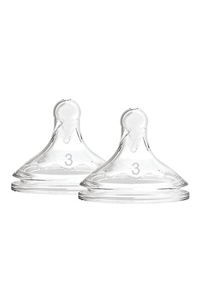 dr brown Dr. Brown's 3. Seviye Geniş Ağız Biberon Emziği +6 Ay Ikili Paket