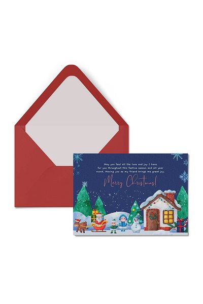 HRS Postcard - Greeting Card & Envelope New Year New Year Christmas