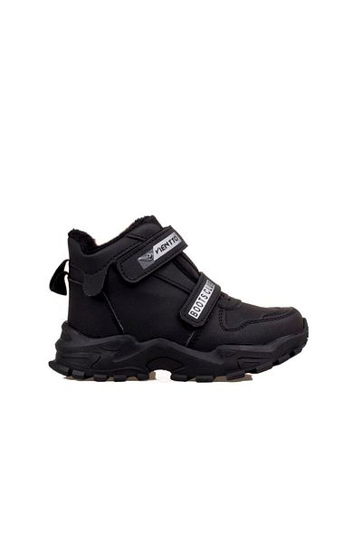 m2s Παιδικά Μποτάκια Μαύρα Velcro Rubber Boots