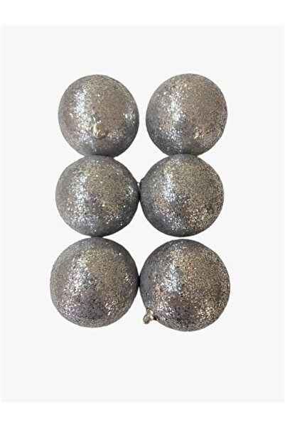 Genel Markalar 6li Strafor Simli Cici Top 5cm Gümüş