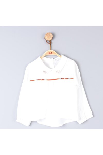 nk kids بلوزة للأطفال بياقة مرصعة