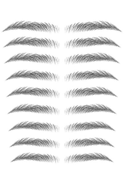 2K Siyah Kaş Dövmesi Sticker 4d Kalıcı Suya Dayanıklı Doğal Kaş Görünümü