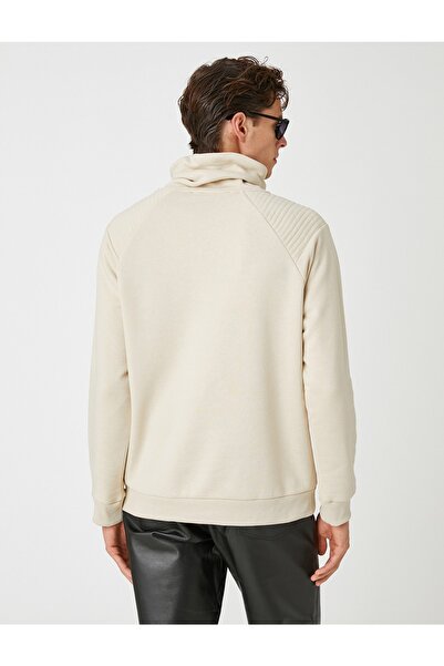 Koton Basic Sweatshirt Şardonlu Şal Yaka