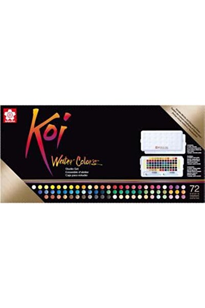 Sakura Koı Suluboya Seti 72'li (2 Adet Su Hazneli Fırça Hediyeli)