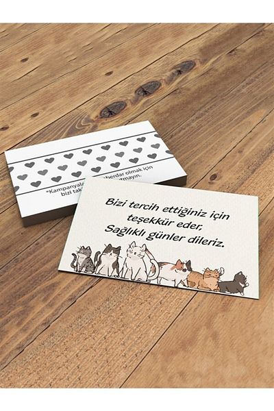 anka design Thank You Card Thank You Cart 25 Pieces (8.5 X 5.5 Cm) Cute Cats Greeting Card
