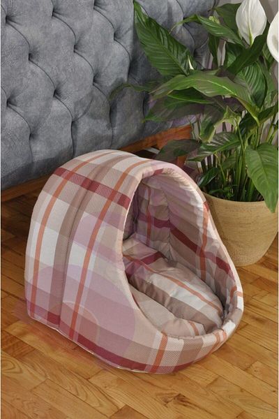 demsa Dog Bed Cave Washable Fiber Cushioned Soft