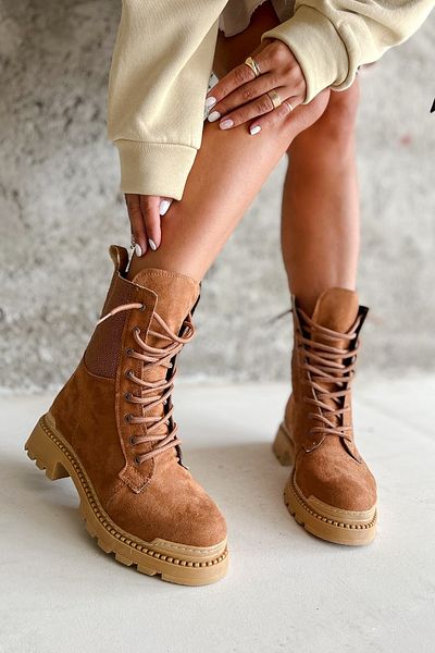 Shoebutik Μπότες Park Tan Suede