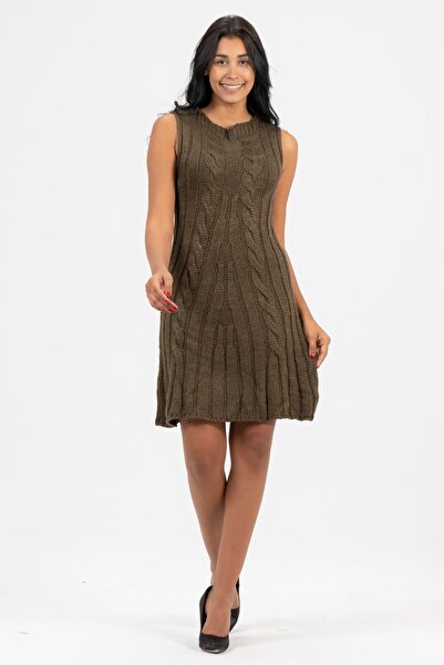 Barkaist Haki Triko Elbise