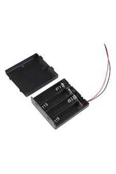 Arduino 4lü Aa Pil Yuvası (kapaklı Ve Switchli)