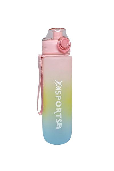 Vagonlife Pink 1 L Plastic Sports 1000ml Gradient Color Tritan Flask Sticker