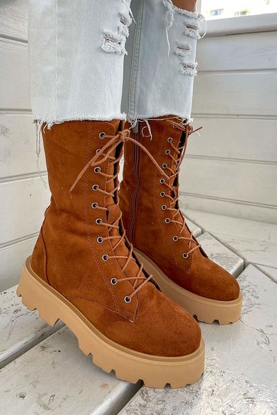 Shoebutik Велурени ботуши Always Tan