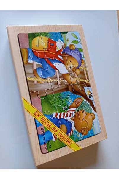 PİRAMİGO صندوق خشبي مكون من 4 قطع من أصدقاء عائلة الدب تحت عنوان الأطفال