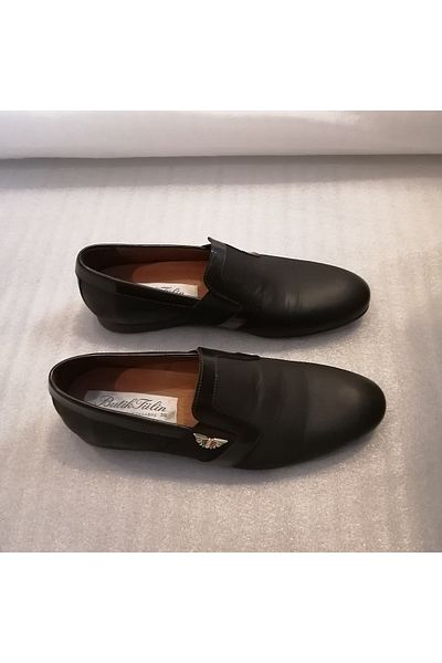 Butik Tülin Men's Genuine Leather Brown Line Printed Nubuck Plain Leather Combination Rubber Hard Sole Loafer