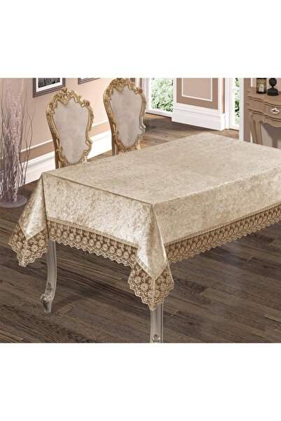 maison royale Lüx Antik Masa Örtüsü- Süt Kahve